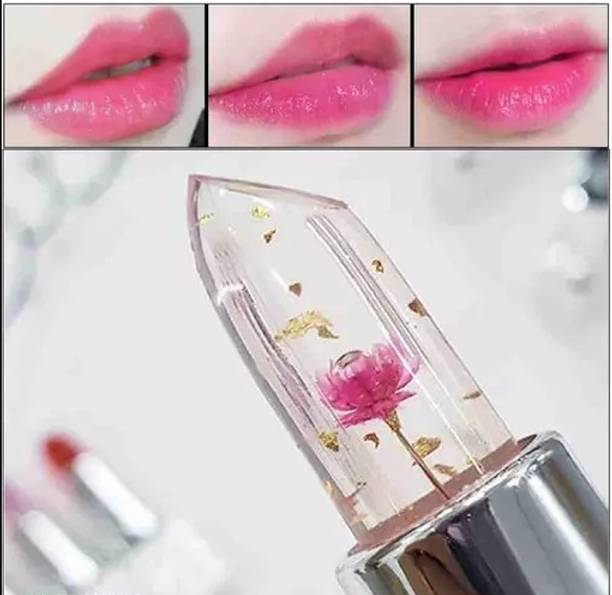 KENZY Korean Natural Pink Lips Color Changing Flower Gel Lipstick