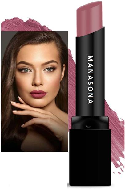 manasona Wine Matte Lipstick - Long-Lasting, Smudge-Proof & Hydrating Formula