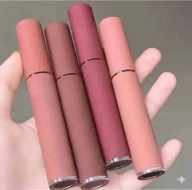 VELSAC BEAUTY Nude Shade Waterproof Liquid Lipstick (Pink, Rose, Peach, Berry, 16 ml)