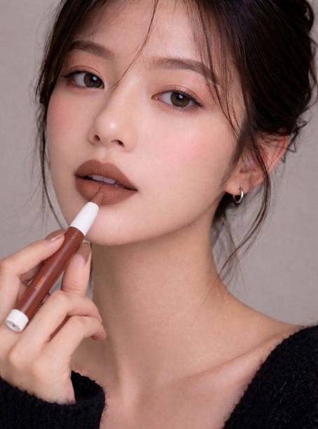 manasona Brown Nontransfer Lipstick with Primer and Long Lasting, Matte Finish