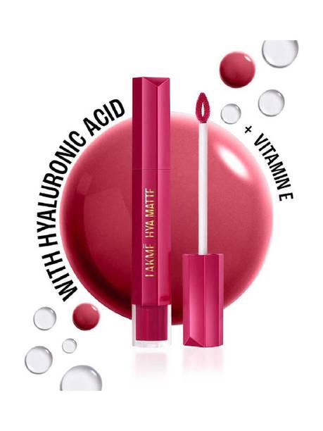 Lakmé 9to5 Hya Matte Lip Liquid + Hyaluronic Acid Powersuit Pink 5.3ml