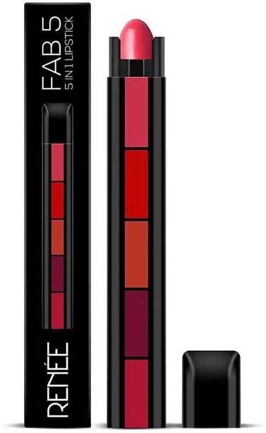 Renee FAB 5, 5-in-1 Lipstick, Smooth Matte Finish Lips, Non-Drying, Intense Color