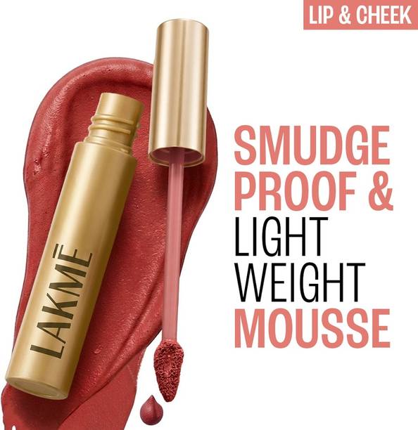 Lakmé Double Duty Lip & Cheek Mousse Matte Lipstick & Soft Blush
