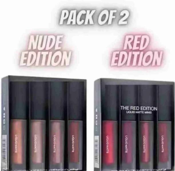 Vagons Waterproof longlast sensational liquid matte mini lipsticks combo of 8
