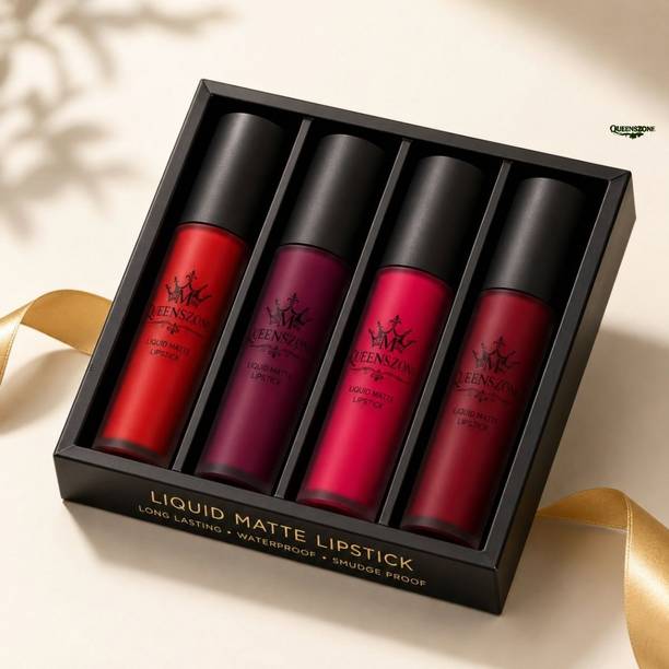 QUEENSZONE liquid lipstick waterproof combo | Advanced Lip Color - Encourages Soft Velvet
