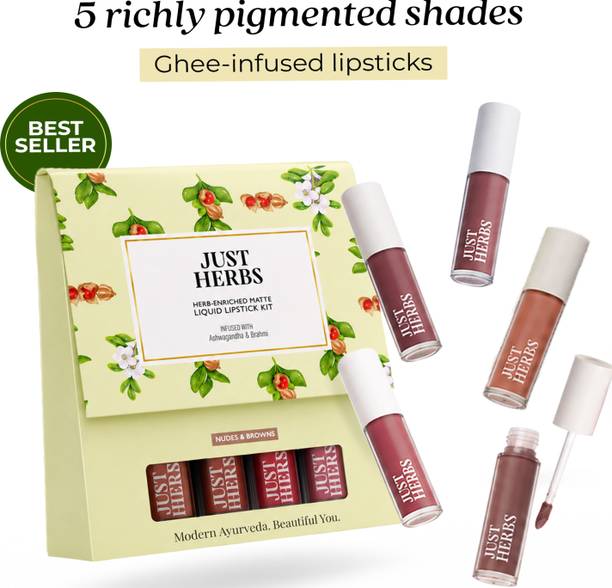 Just Herbs Enriched Liquid Lipstick Kit Set of 5 Nude