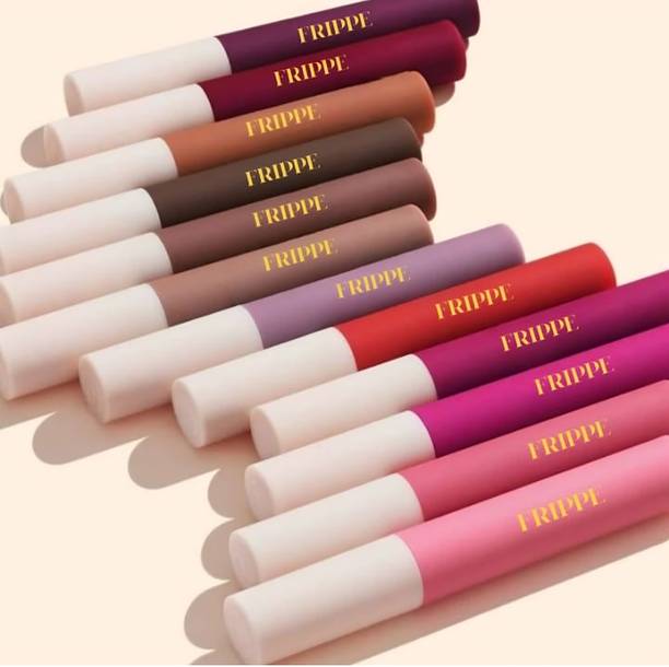 FRIPPE 12Pcs Velvet Nude Liquid Lipstick Makeup Set for Women