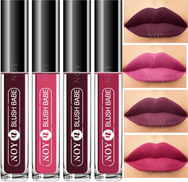NOY 4 Stunning Waterproof & Smudge-Proof Matte Liquid Lipstick Pieces #YN166