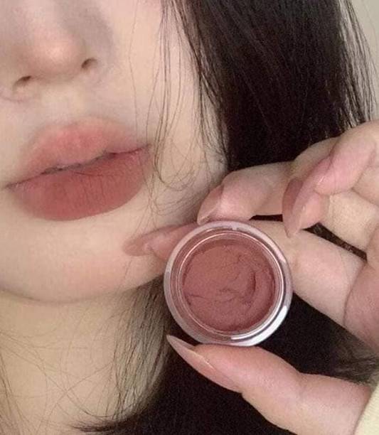 GABBU Mocha Brown Color Lip Mud Mousse Matte Velvet Blush Tint Lip Cheek Lip Tint