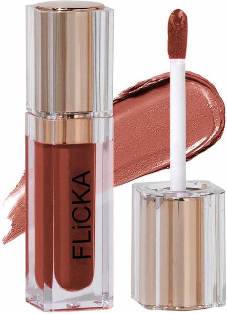 Flicka R U Ready Matte Finish liquid Lipstick For Women, 04 Spiced Tea, 5ml