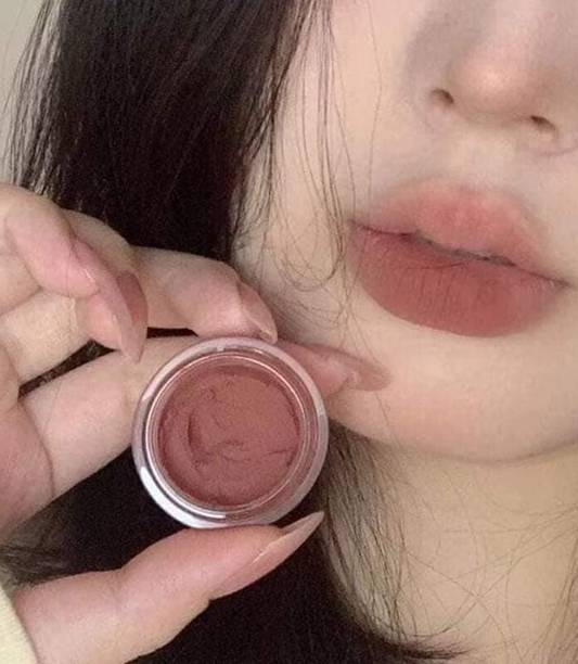 GABBU Mocha Brown Color Lip Mud Mousse Matte Velvet Blush Tint Lip Cheek Lipstick