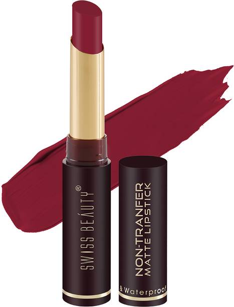 SWISS BEAUTY Non-Tranfer Matte Lipstick, Smooth & Waterproof