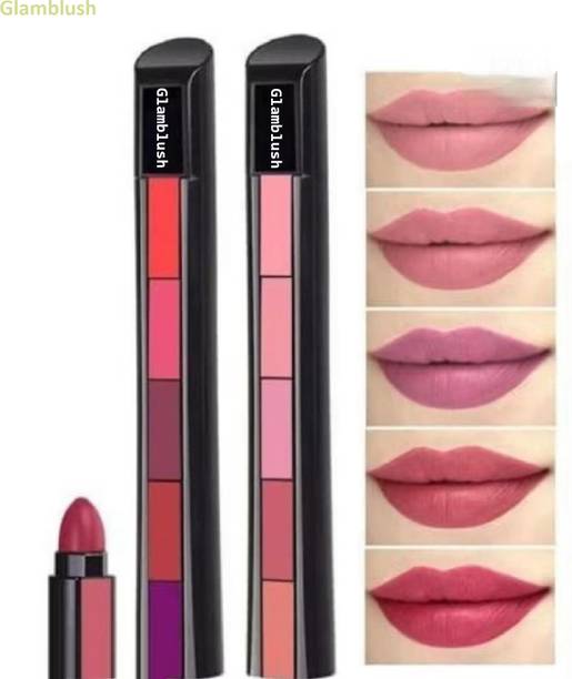 glamblush Nude & Red Combo Pack 5 in 1 Lipstick Matte Edition
