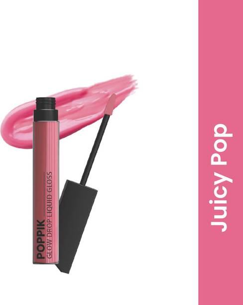 Poppik Liquid Gloss Lipstick for Women | Non Sticky, High Shine, Moisturizing Lip Color