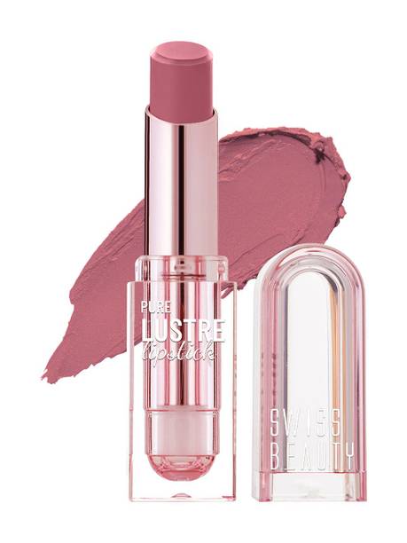 SWISS BEAUTY Pure Lustre Lipstick | High Shine | Smooth Glide | Olive Oil | Vitamin E