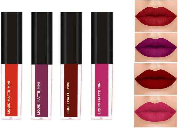 NYN HUDA Insta Beauty Sensational Liquid Matte Water Proof Long Lasting Lipstick Set of 4