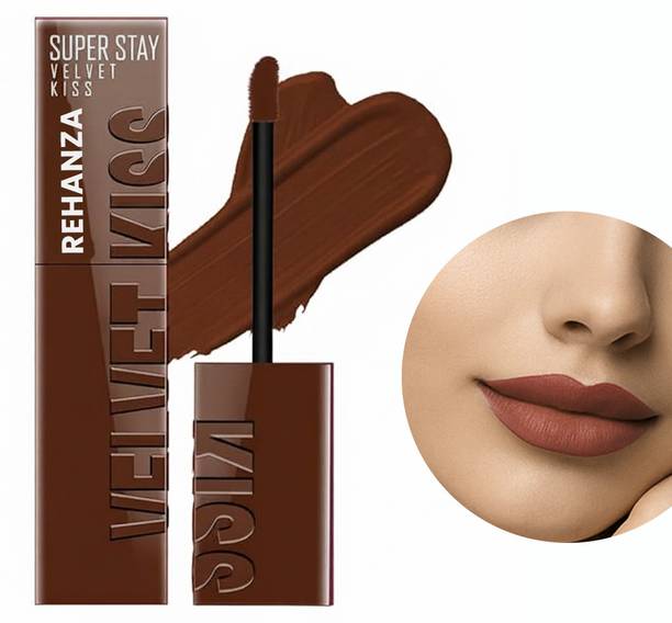 Rehanza Velvet Kiss Liquid Lipstick - Super Stay Matte Long Lasting Dark Shade Women