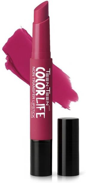Teen Teen Color Life Nontransfer Lipstick with Primer and Long Lasting, Matte Finish