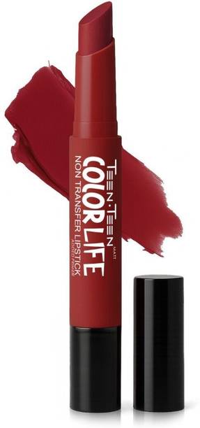 Teen Teen Color Life Nontransfer Lipstick with Primer and Long Lasting, Matte Finish