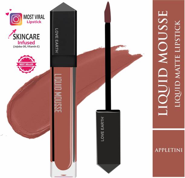 LOVE EARTH Liquid Mousse Lipstick - Appletini Matte Finish