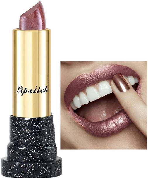 ADJD Gold Waterproof Sequinslight Lipstick, Lip Makeup, Lip Color, Rich Mocha