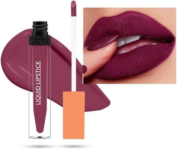 manasona Wine Matte Liquid Lipstick, Smudgeproof & Lasts For 20Hrs