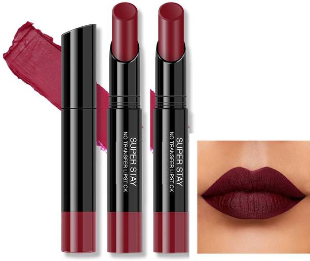 ADJD Combo Super Stay No Transfer Lipstick Water Proof Smooth Lipstick Chill maroon