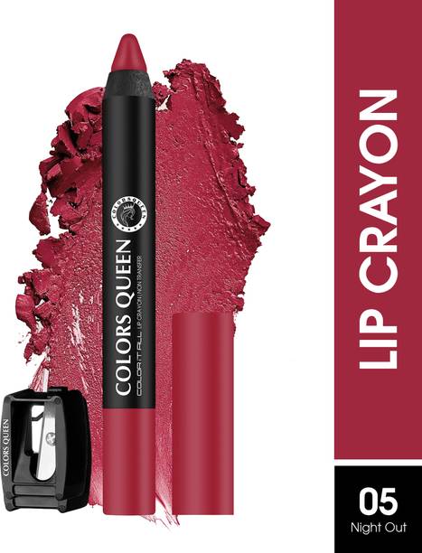 COLORS QUEEN Color It All Lightweight, Long Lasting Non Transfer Matte Crayon Lipstick