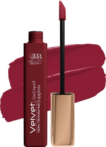 Beauty Berry Velvet Waterproof, Non Transfer Long Lasting Matte Liquid Lipstick for Women