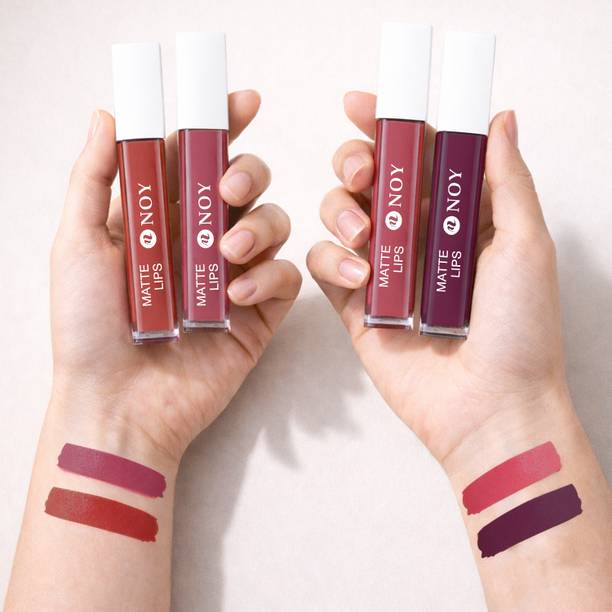 NOY Long Lasting Matte Lipstick Pack of 4 Smooth Texture Wear