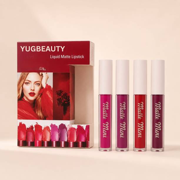 YUGBEAUTY EXPRESIVA Liquid Matte Lipstick – Pack of 4