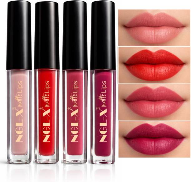 ngl-x Matte Liquid Lipstick – Waterproof, Smudge Proof & Non-Transfer Lip Color Combo