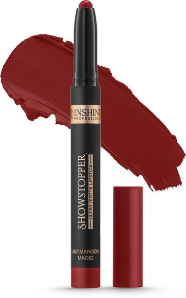 Inshine Showstopper Ultra Matte Lipstick | Water & Smudge Proof | Vitamin E & Jojoba Oil