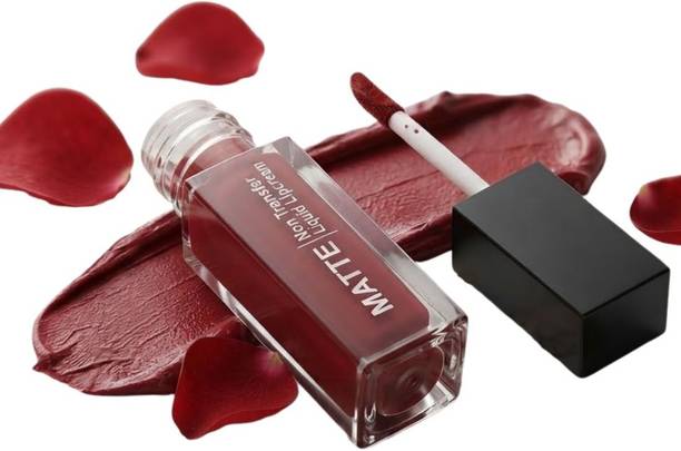 DOOMSDAY Non Transfer Maroon Liquid Matte Finish Lipsti...