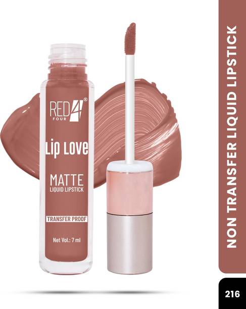 RED4 Lip Love Matte Liquid Lipstick | Transfer Proof | Smooth Texture | Long Lasting