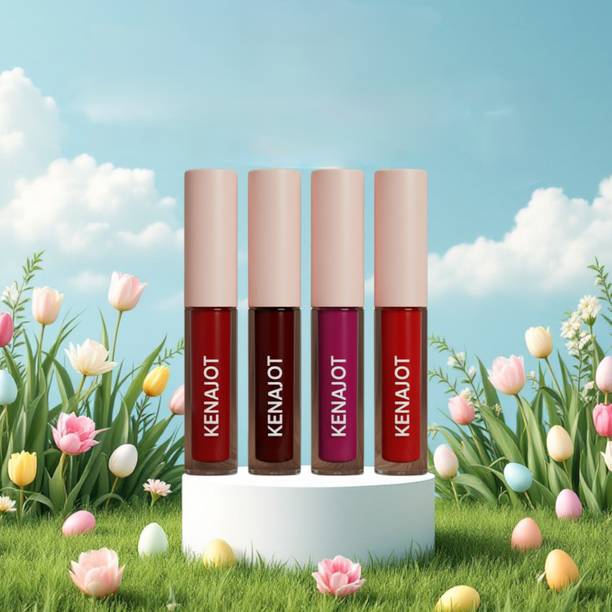 KENAJOT Red Matte Liquid Lipstick Kit for Women