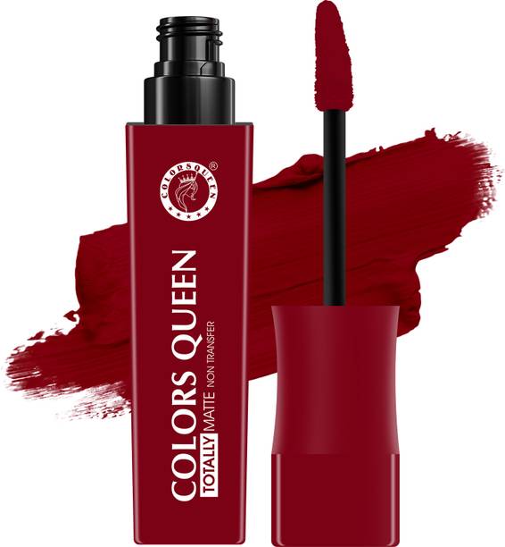 COLORS QUEEN Totally Matte Non Transfer Liquid Lipstick, Long Lasting & Lightweight Formula