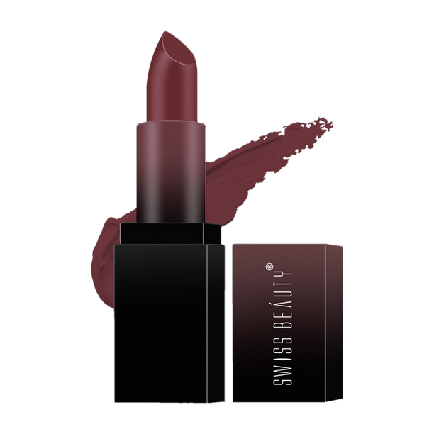 SWISS BEAUTY HD Matte Pigmented Lipstick | Creamy Smudge Proof | Long Stay Matte Finish
