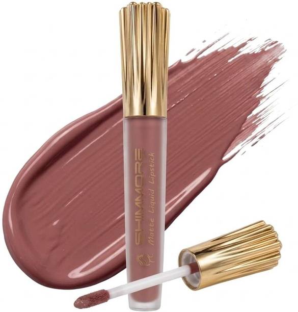 shimmore Velvet Finish Lip Color with Premium Golden Cap Matte Liquid Lipstick