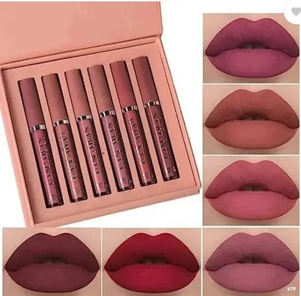 K3NTERPRISES Liquid Lipstick Kit – 6 Smudge Proof Matte Colors