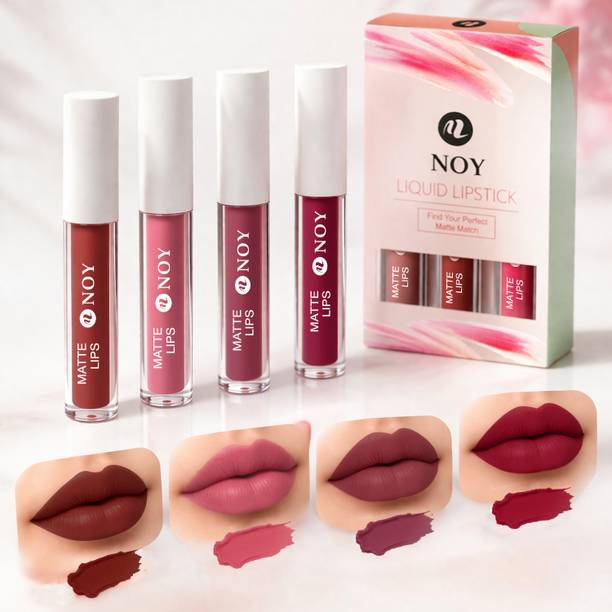 NOY Liquid Lipstick Combo High Pigment Smudge Proof Long Wear
