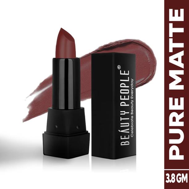 ब्यूटी पीपल Pure Matte Lipstick | Waterproof |Jojoba Seed Oil With Almond Oil & Vitamin-E