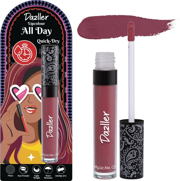 डियलजिया All Day Lipcolour, Ultra Intense Matte,Smudge-Proof, Lightweight,Up to 8Hrs Stay