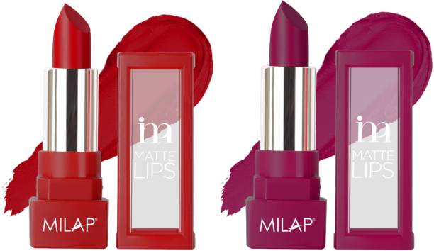 MILAP Long Stay Matte Lipstick Combo Set of 2