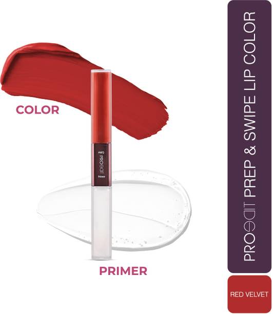 LOTUS MAKE - UP Proedit Prep And Swipe Lip Color With Primer|Smudgeproof|PL13- Red Velvet