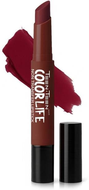 Teen Teen Color Life Nontransfer Lipstick with Primer and Long Lasting, Matte Finish