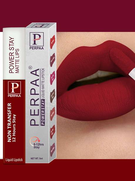 Perpaa Power Stay Liquid Matte Lipstick - Non-transfer (Upto12 Hrs Stay)