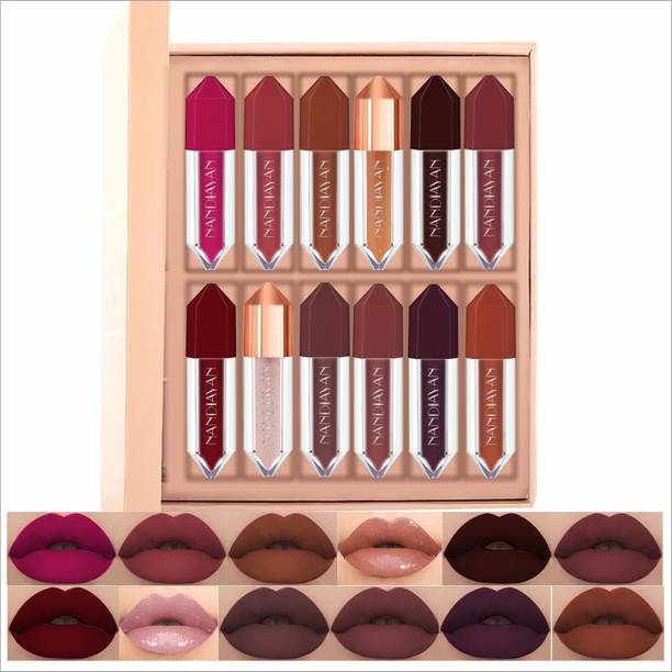 Color Sky Nandiayan Diamond Mini Liquid Lipstick |Longlasting liquid matte lipstick -12pcs