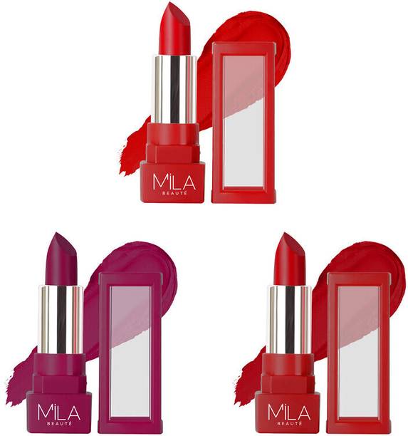 mila beaute Matte Lipstick Combo Set | Highly Pigmented & Lightweight Formula | Matte Finish