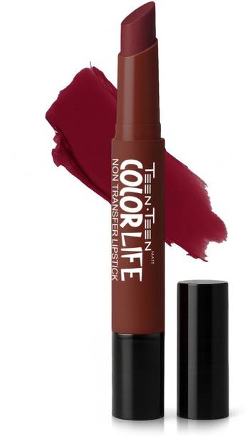 Teen Teen Color Life Nontransfer Lipstick with Primer and Long Lasting, Matte Finish